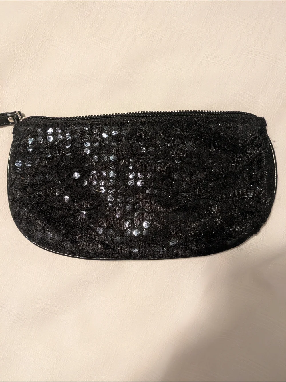 Black Floral Sequin Evening Clutch- Chateau
